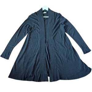 Eileen Fisher Cozy charcoal grey long cardigan sweater large